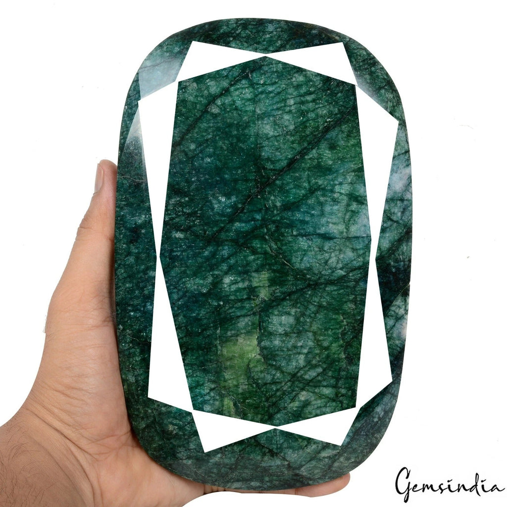 2.5 Kilo Natural Brazilian Green Emerald Oval Cut Huge Size Earth Mined Huge Gem