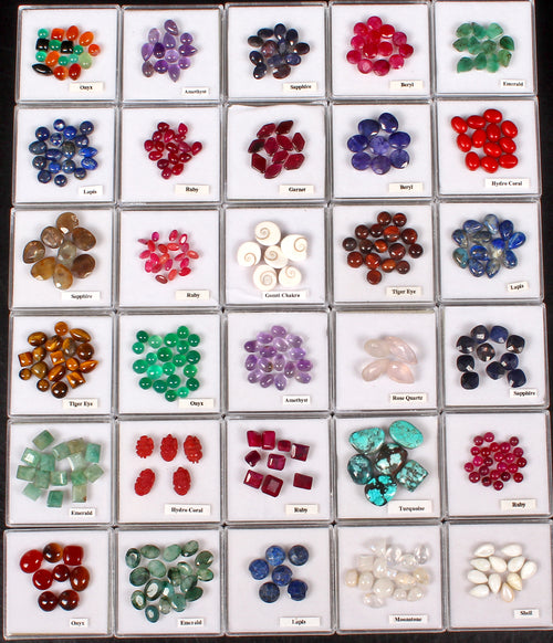 Amethyst Lot, Loose Gemstone, Multi Color — 375 Pieces, 3mm to 14mm, 488 Ct