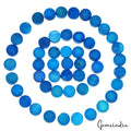 Onyx Lot, Loose Gemstone, Color Enhanced, Blue — 50 Pieces, 10mm, 200.00 Ct, Madagascar