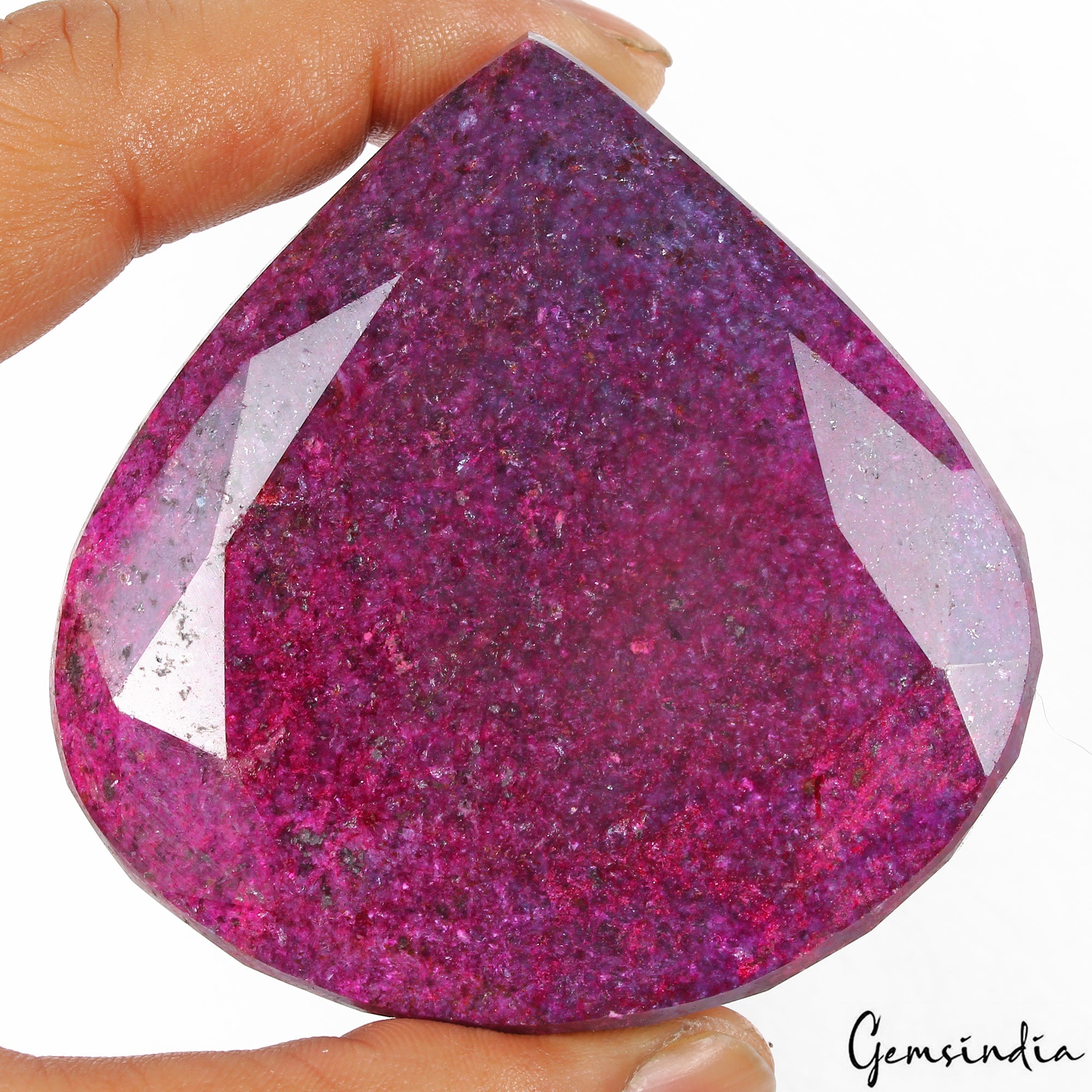 1620 Cts Natural African Red Ruby Pear Faceted Earth mined Huge Size Loose Gem