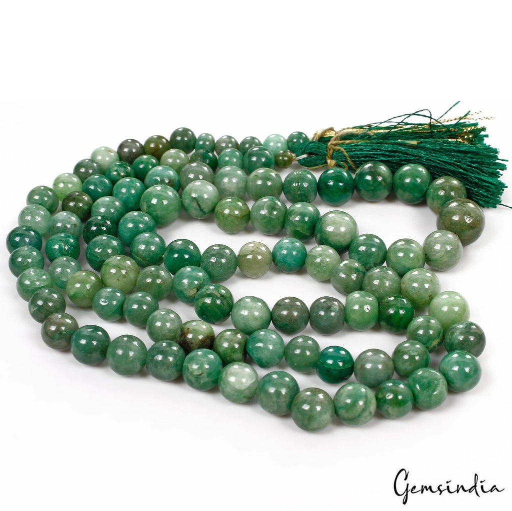 350 Cts/95 Pcs Natural Brazilian Green Emerald Round Cab Drilled Bead Strand 28"
