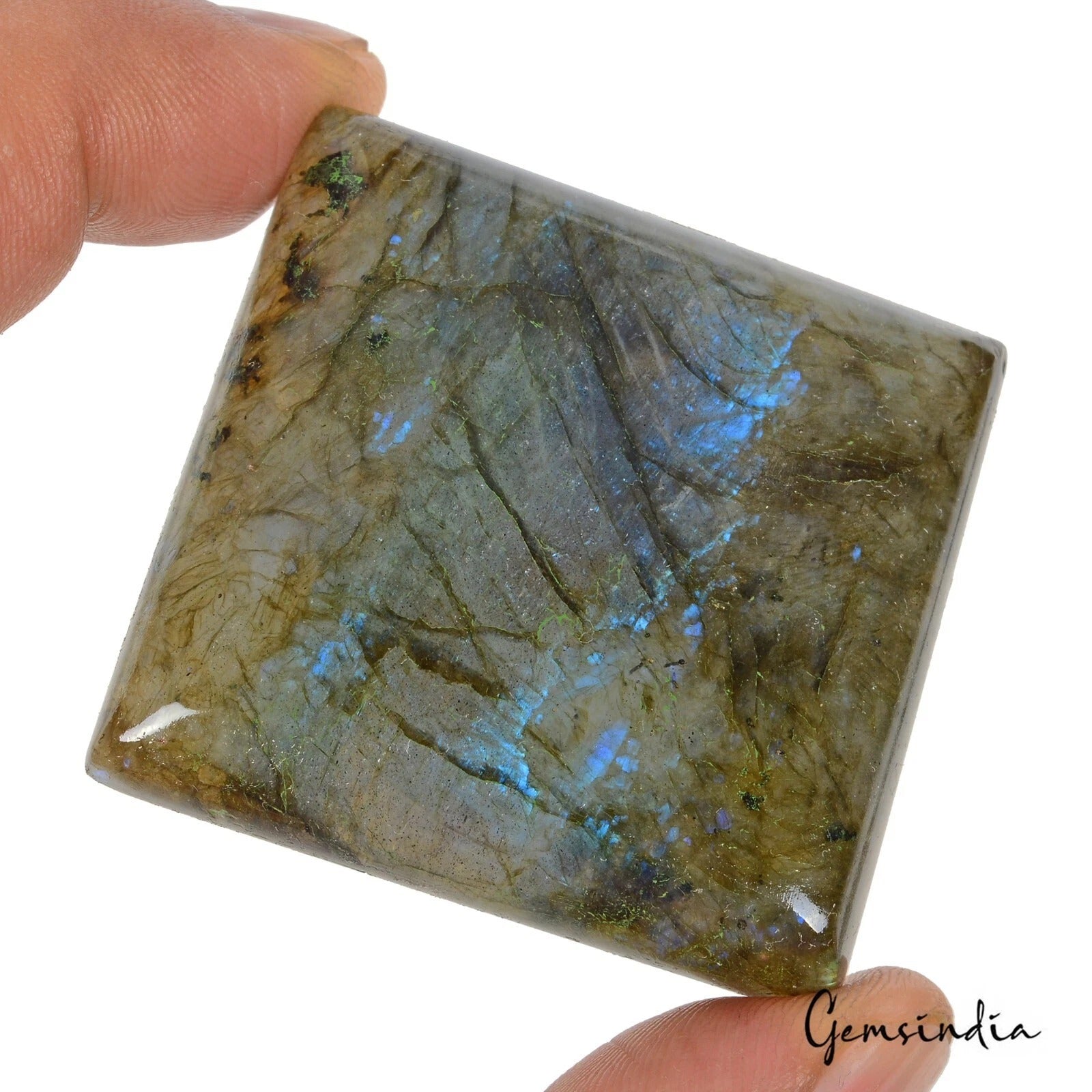 270 Cts Natural Untreated Multi Shine Labradorite Rectangle Cab Loose Gemstone