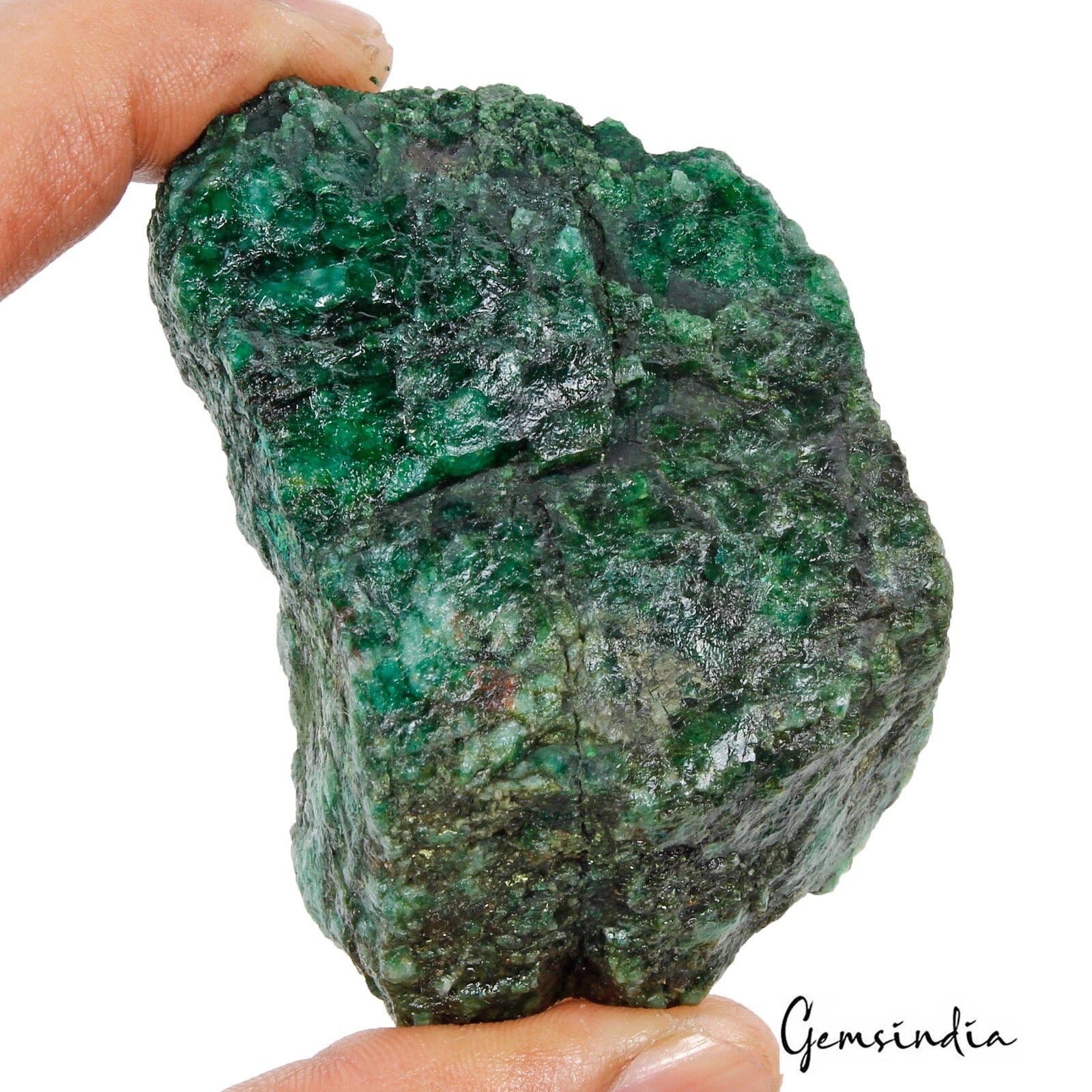 880 Ct Natural Green Emerald Uncut Rough Earth Mined Huge Size Specimen Raw Gems