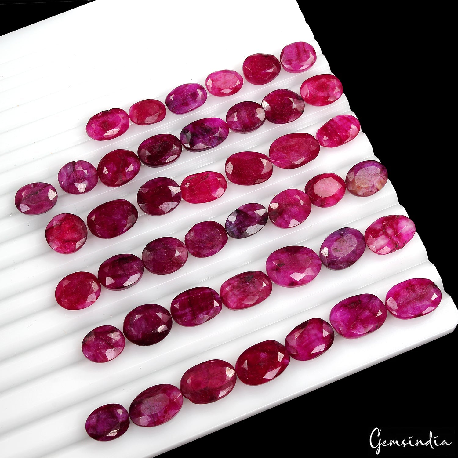 217.70 Ct Natural Red Pink Beryl Oval Cut Faceted Loose Wholesale Gemstone Lot