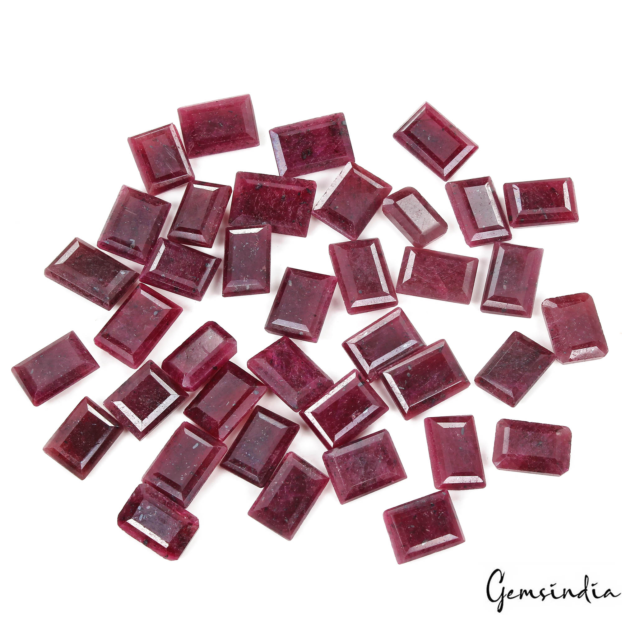 Certified 800 Ct/38 Pcs Natural Red Ruby Baguette Cut Loose Gems Lot For Jewelry
