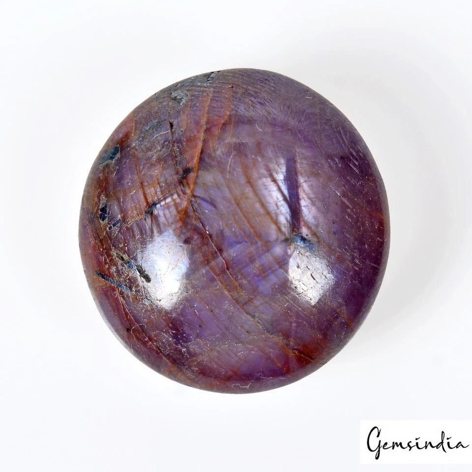 Ruby Cabochon, Untreated, Purple — 21x20x12 mm, 62.80 Ct