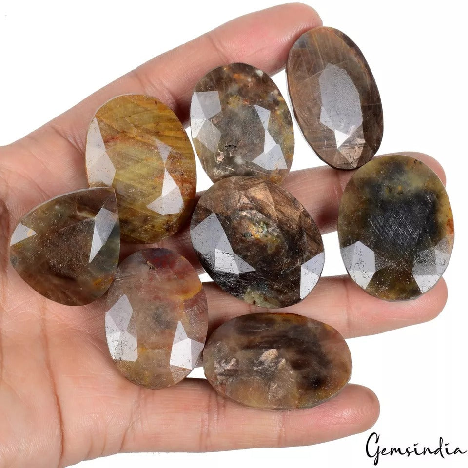 Certified 1200 Cts/8 Pcs Natural Untreated Bi Color Sapphire Mix Cut Loose Gems