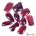 370 Cts/10 Pc Natural Red Ruby Mix Checker Cut Flat Back Loose Gems For Jewelry