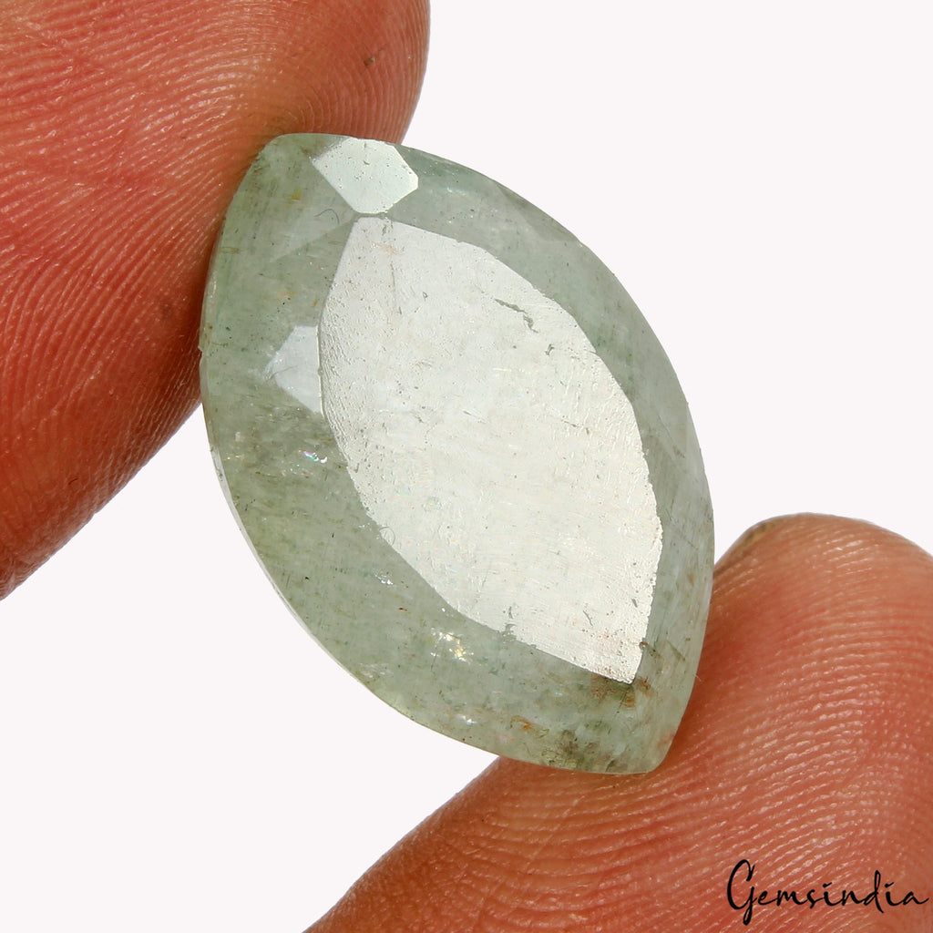 25Ct Natural Untreated Aqua Green Aquamarine Marquise Cut Loose Gemstone, Brazil