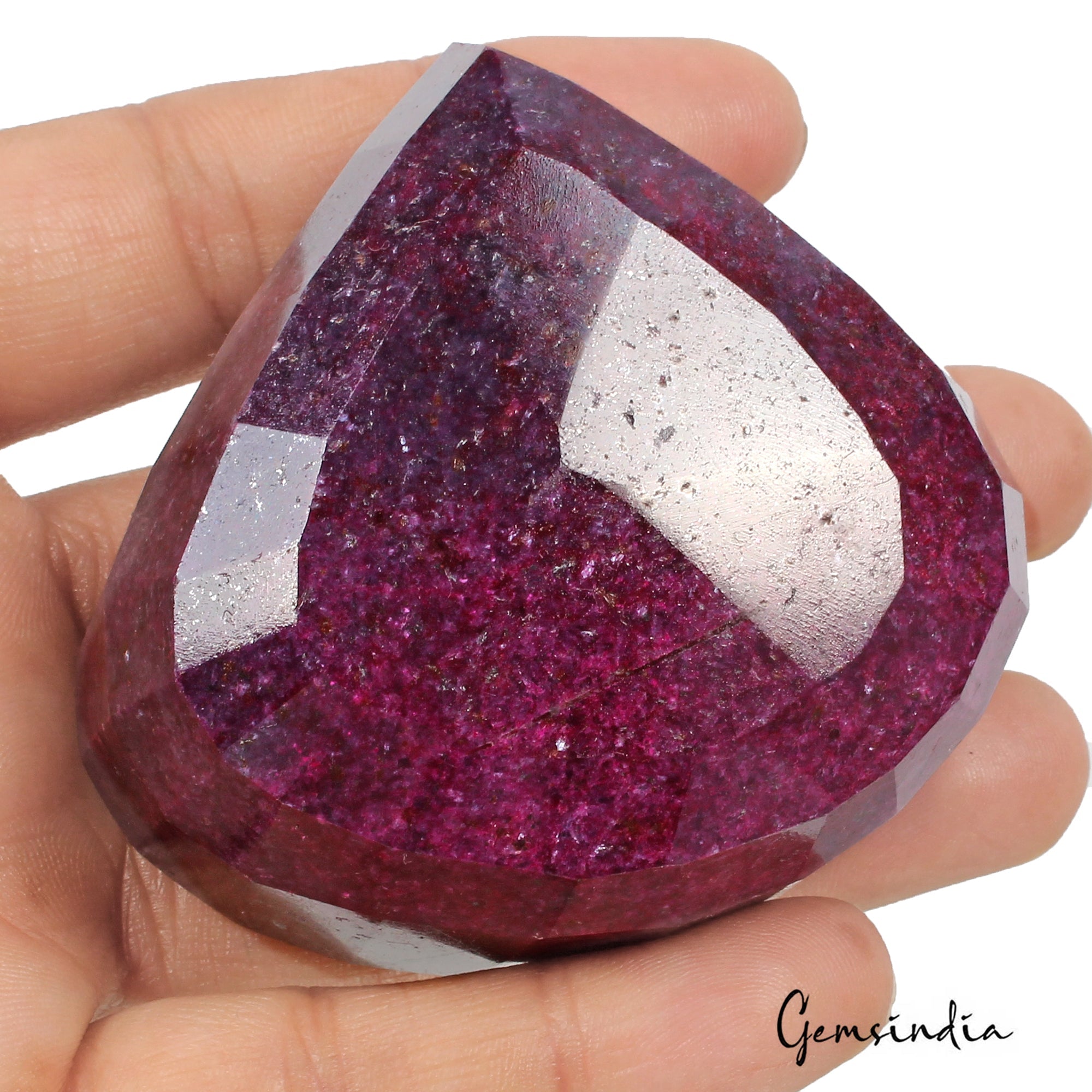 Large Natural Red Ruby 1700 Ct Faceted Pear Ruby Huge Loose Earth Mined Gemstone