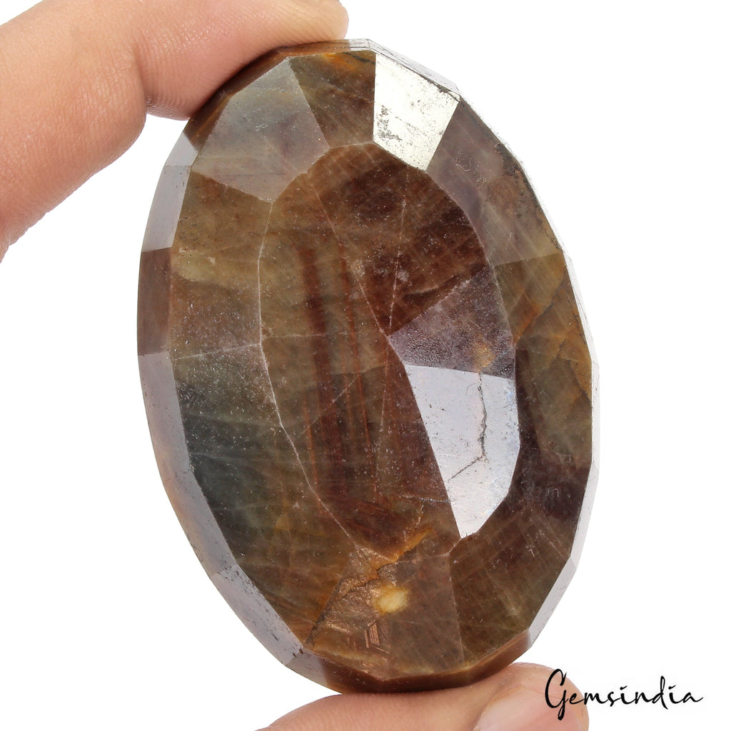 830 Ct Natural Untreated Brown Blue Sapphire Oval Faceted Earth Mined Gemstone
