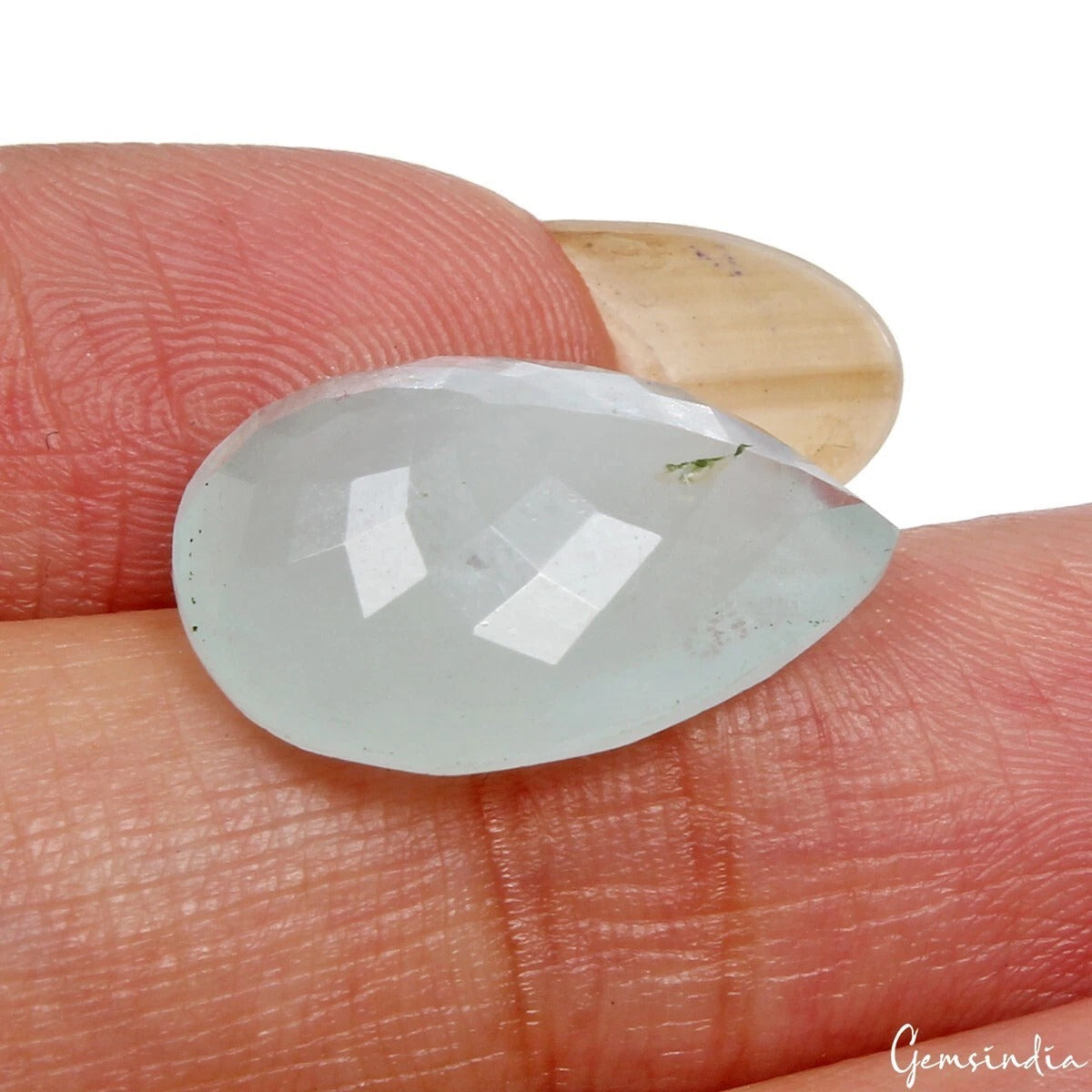 9.90 Cts Natural Blue Green Aquamarine Pear Cut Loose Unheated Brazil Gemstone