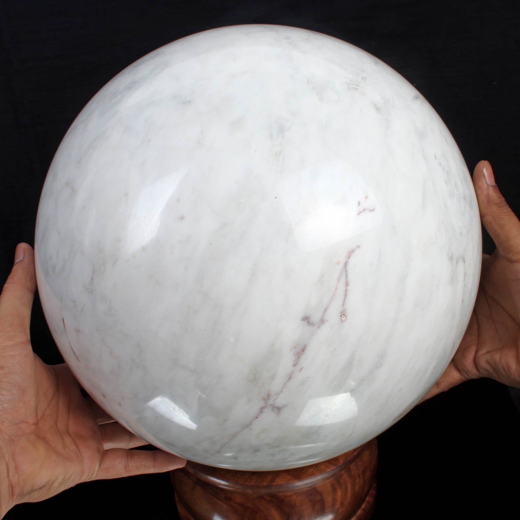 White Quartz Sphere, Untreated — 11.5 Inch in diameter, 42.2 Kg (212500 Ct), Madagascar