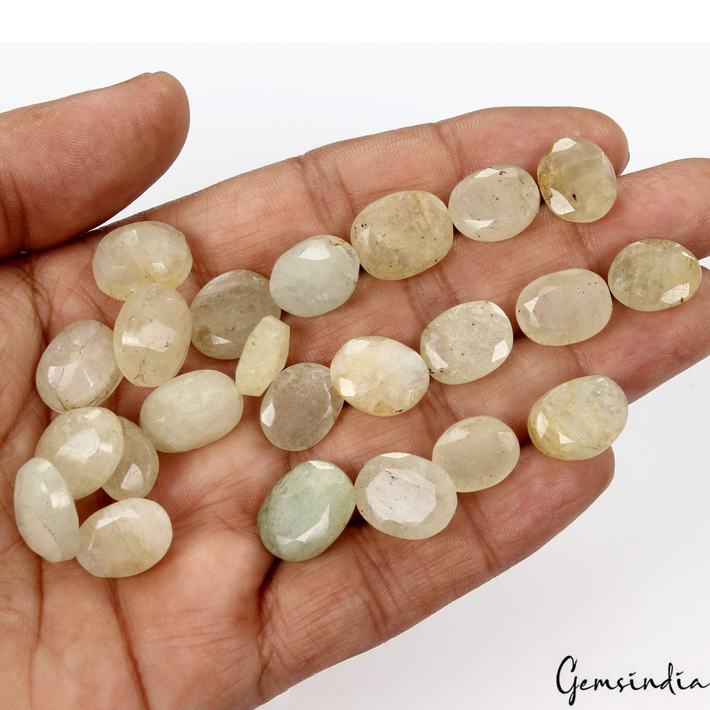 23 Pc Natural Yellow Beryl Aquamarine Oval Cut Loose Untreated Gemstones~ 200 Ct