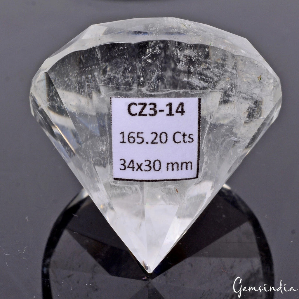 Diamond Loose Gemstone, White — 34x30mm, 165.20 Ct, Brazil