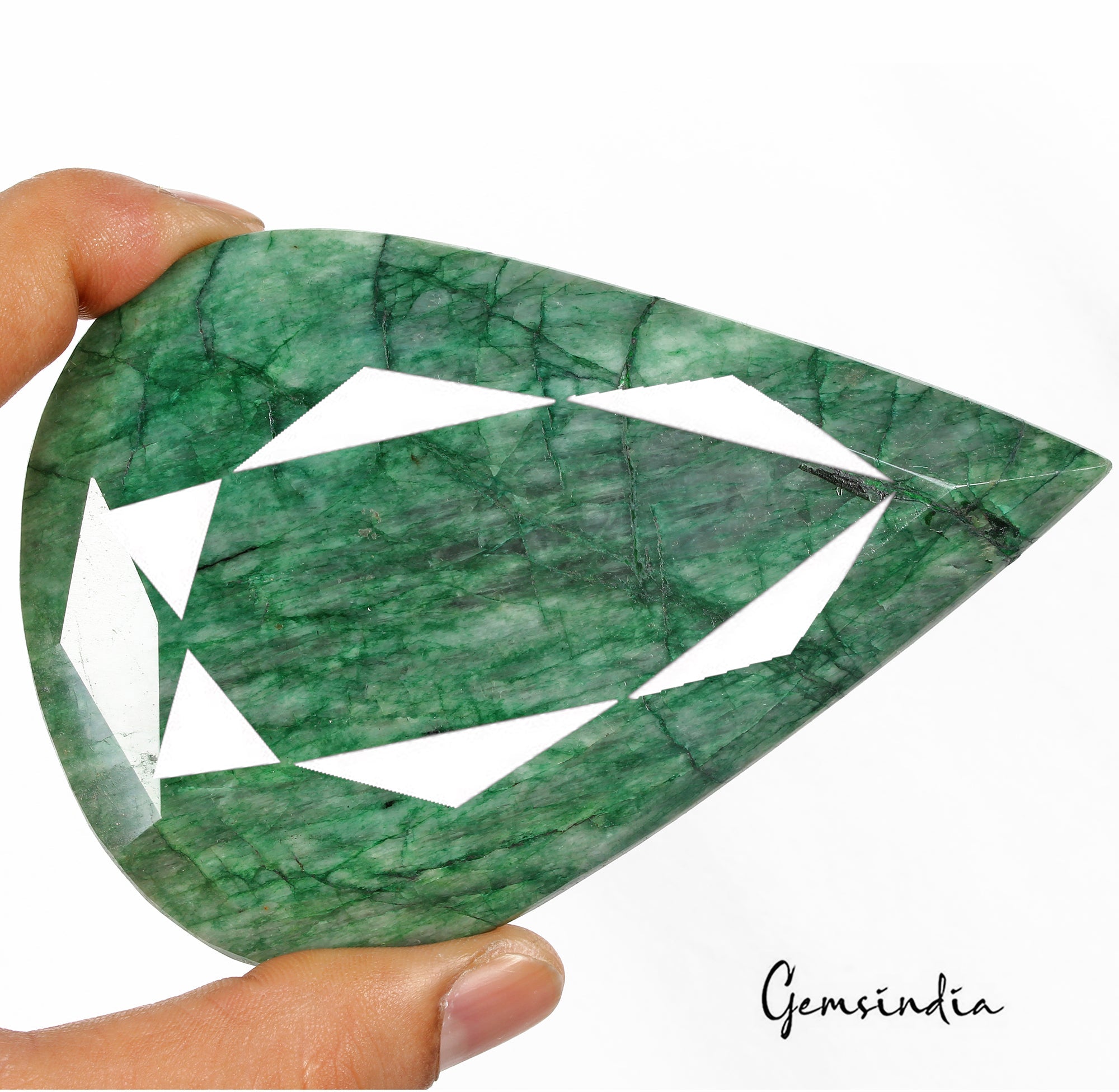 1720 Cts Natural Brazilian Green Emerald Pear Faceted Huge Earth mined Loose Gem