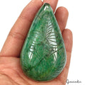Natural Green Emerald Pear Cut Carving Earth Mined Museum Huge Size Gems 1020 Ct