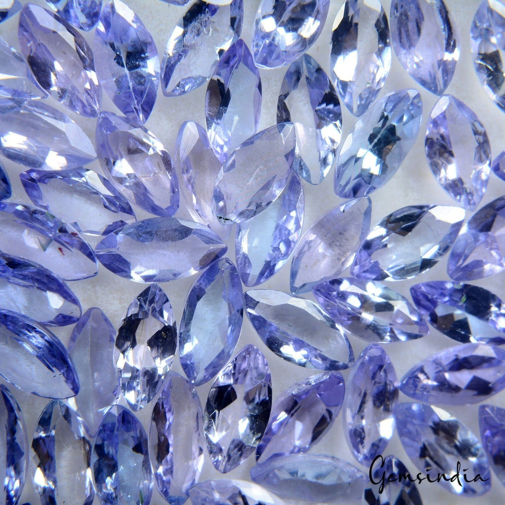 92 Pcs Natural Tanzanite 5x2.5mm Marquise Cut Dazzling Loose Gemstones Wholesale