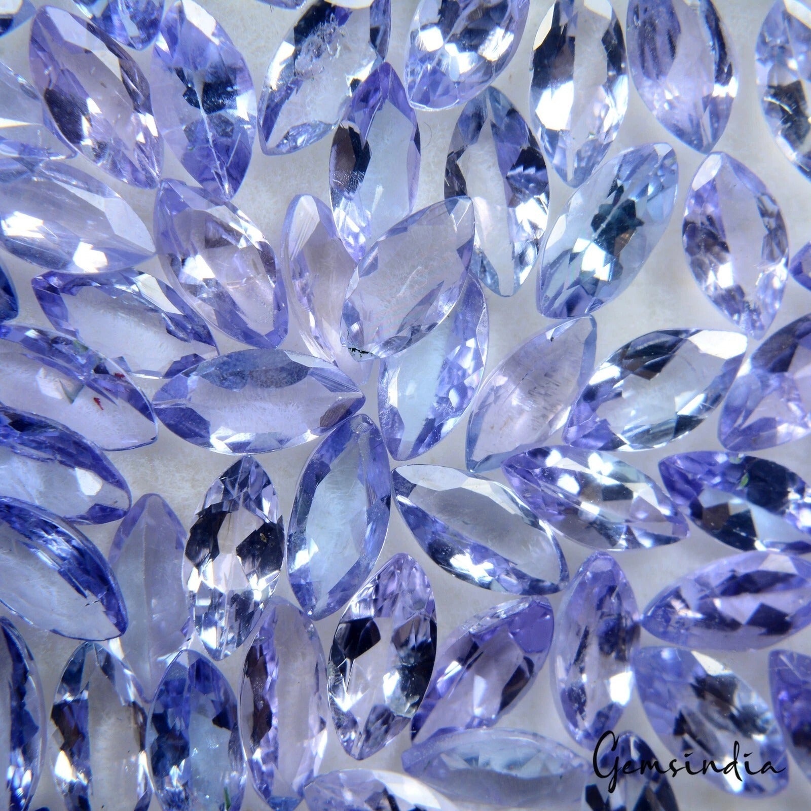 92 Pcs Natural Tanzanite 5x2.5mm Marquise Cut Dazzling Loose Gemstones Wholesale