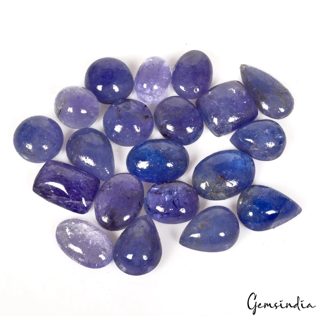 86.60 Ct Natural Tanzanite Cabochon Lot – Rich Blue-Violet Loose Gemstones~20Pcs