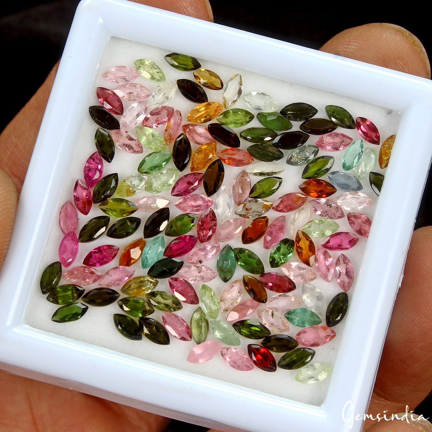 VVS 122 Pcs Natural Tourmaline 5x2mm Marquise Cut Loose Untreated Gems 17.10 Ct