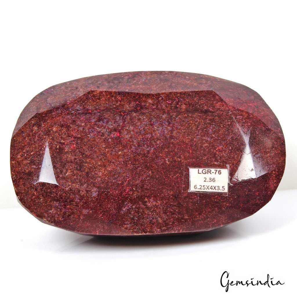 2.3 Kg Natural Dark Red Ruby Oval Faceted Museum Size Earth mined Huge Loose Ge