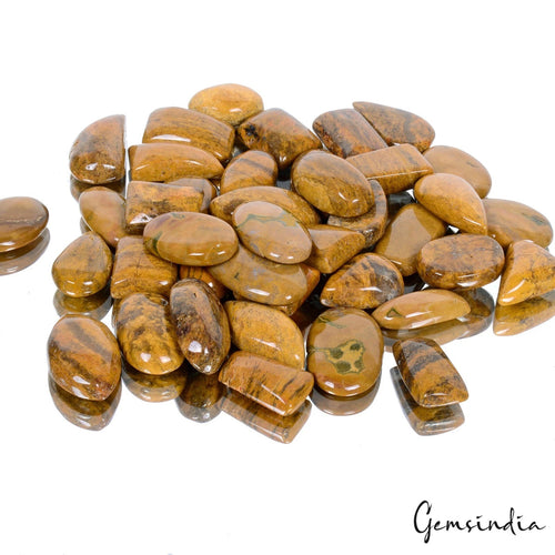 Agate Lot, Cabochon, Untreated, Yellow — 40 Pieces, 17mm to 32mm, 1000 Ct, Madagascar