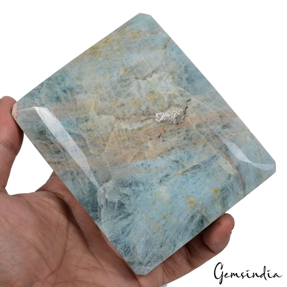 Beryl Loose Gemstone, Untreated, Bi-Color — 4.6x3.8x1.8 Inches, 4900 Ct (0.98 Kg), Brazil