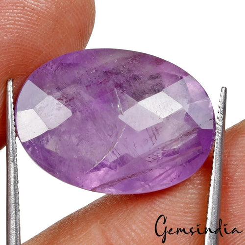 Amethyst Loose Gemstone, Untreated, Purple — 21x16x10mm, 19.30 Ct, Brazil