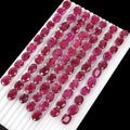700 Cts/78 Pcs Natural USA Red Bixbite Beryl Oval Cut Loose Gems Lot For Jewelry