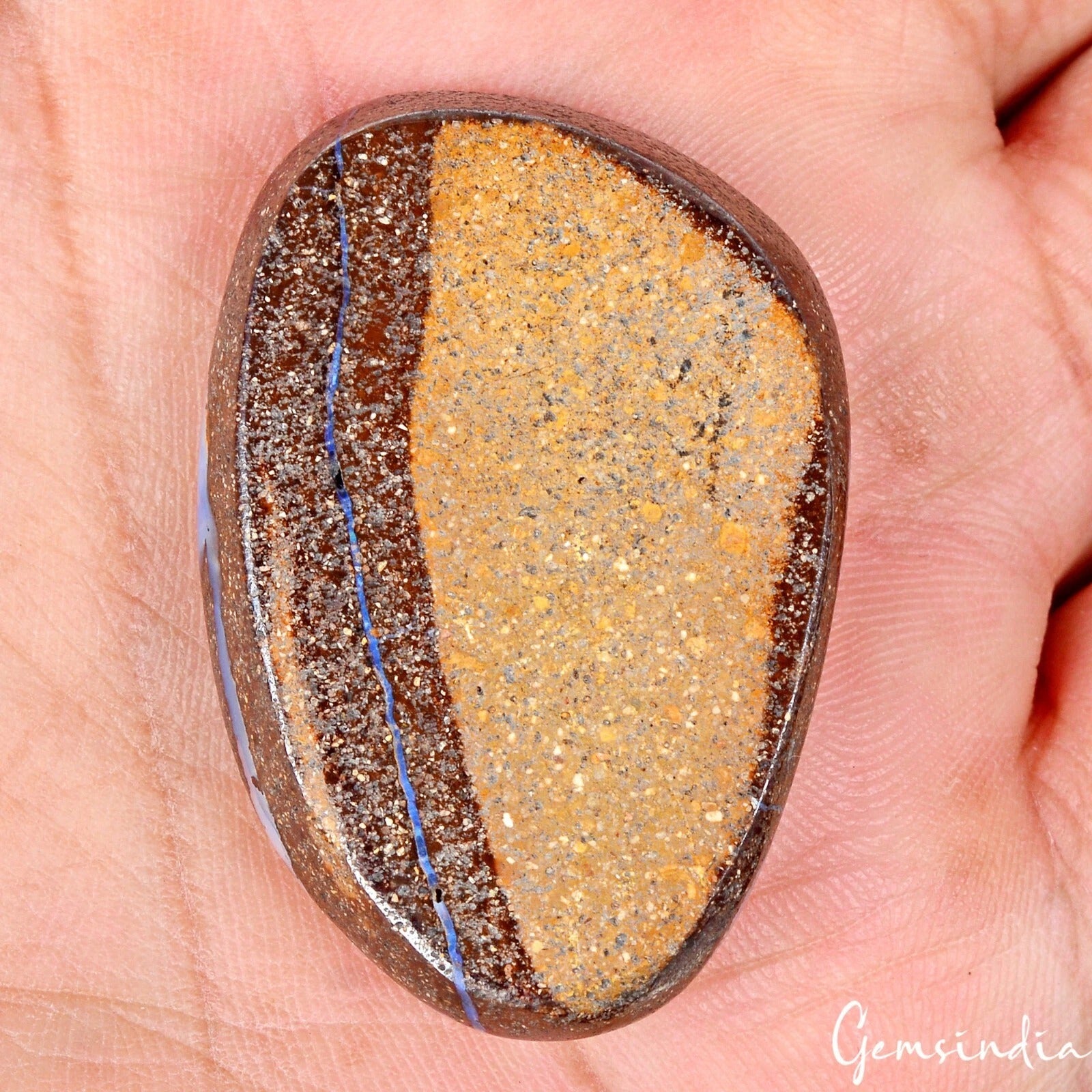 Opal Cabochon, Untreated, Blue — 39x26x9 mm, 58.80 Ct, Australia