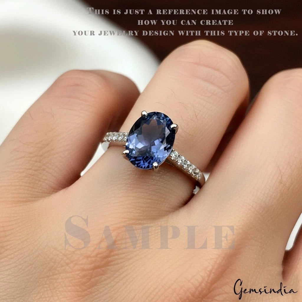 Tanzanite Loose Gemstone, Oval Cut, Untreated — 11.8x9x6mm, 4.75 Ct, Tanzania