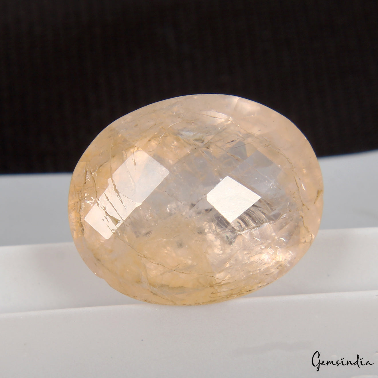 Morganite Loose Gemstone, Oval Checker Cut, Untreated — 17x13x9mm, 11.50 Ct, Brazil