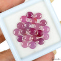 20 Pcs/17.40 Ct. Natural Mozambique Ruby 5mm Round Cut Pink Red Loose Gemstones