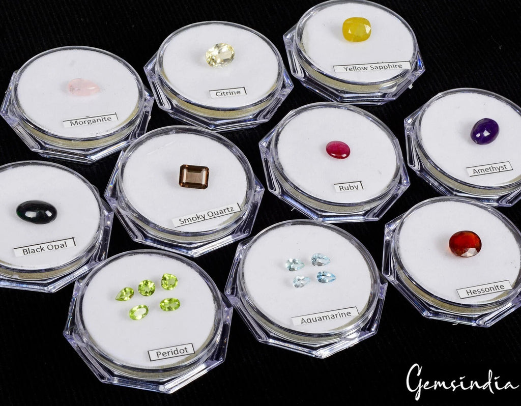 17 Pcs Estate Genuine Precious Loose Mix Cut Jewelry Multi Gemstones Collection