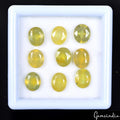 Certified 32.10 Cts/9 Pcs Natural Yellow Sapphire Oval Calibrated 9x7mm Gems Lot