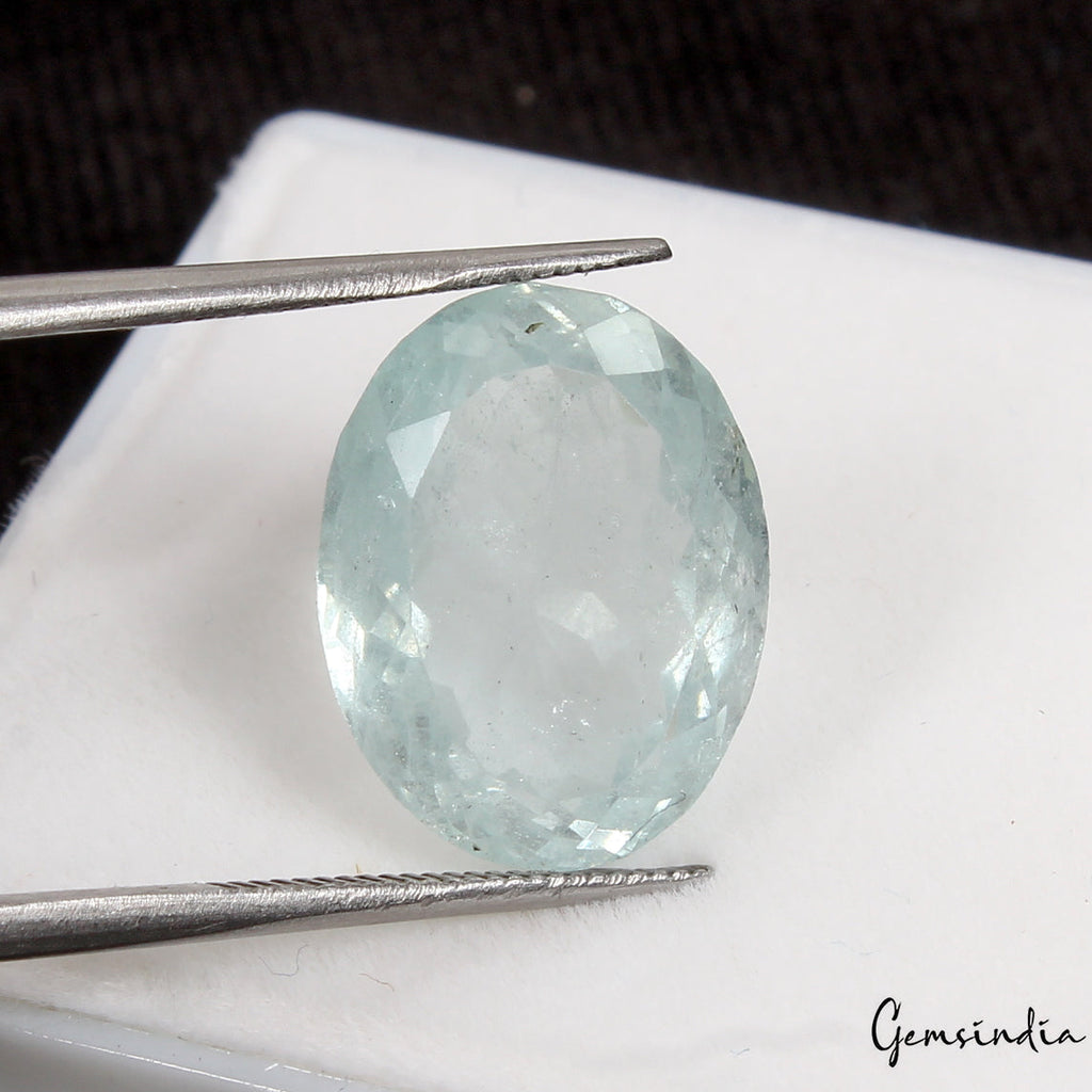 14 Ct Natural AAA Untreated Nice Blue Aquamarine Oval Cut Loose Jewelry Gemstone