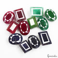 Certified 226.80 Ct Natural Multi Color Emerald Ruby Sapphire Mix Cut Loose Gems