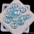 Pear Checker Cut 7mm-9mm Ravishing Color! Swiss Blue Topaz Brazil 12 Pcs/29.90Ct
