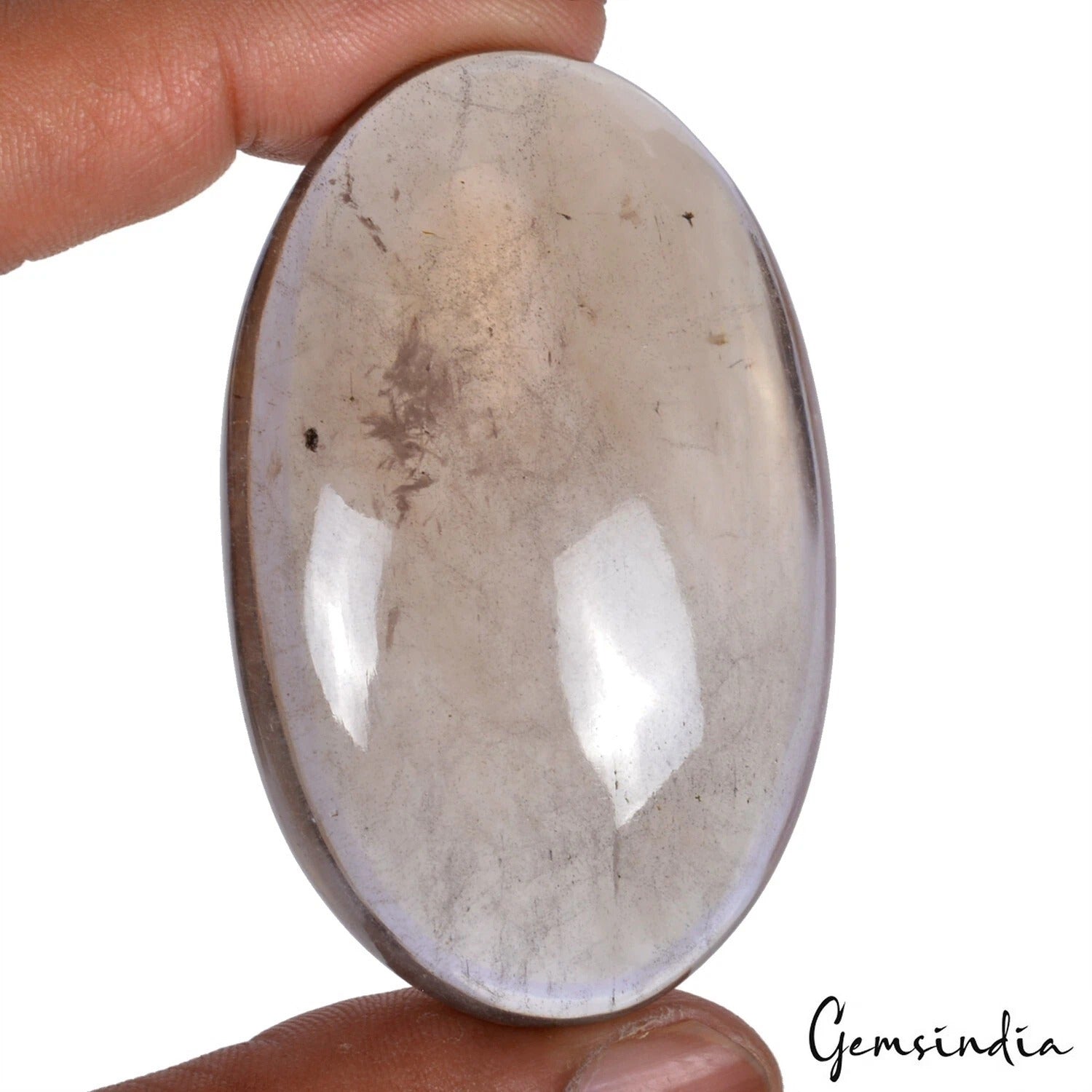 320 Cts Natural Untreated Brown Smoky Quartz Oval Cab Loose Huge Gem-61x38x18mm