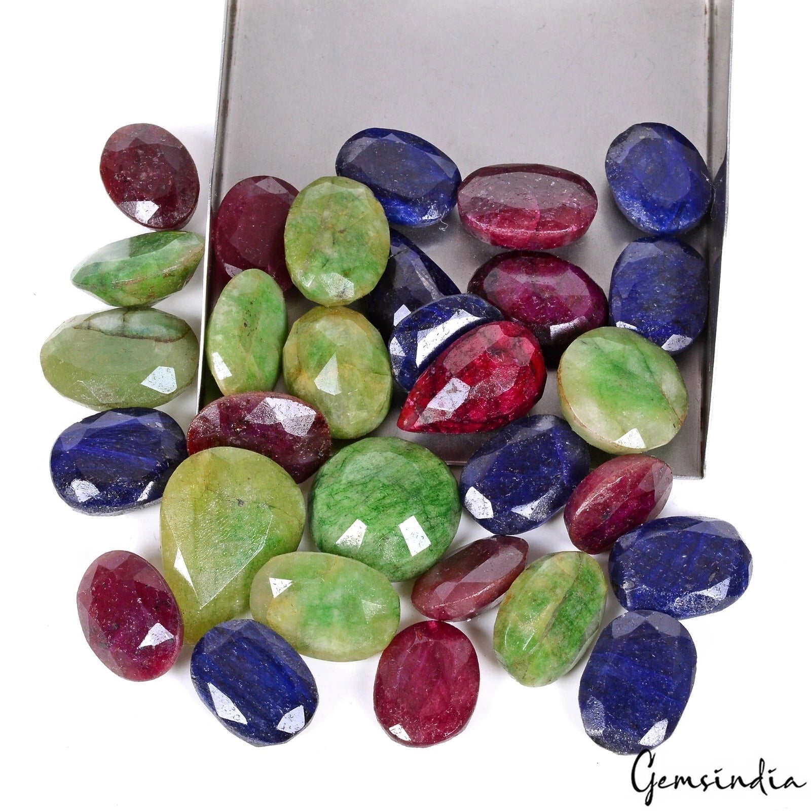 Ruby Lot, Loose Gemstone, Color Enhanced — 30 Pieces, 17mm to 27mm, 670 Ct