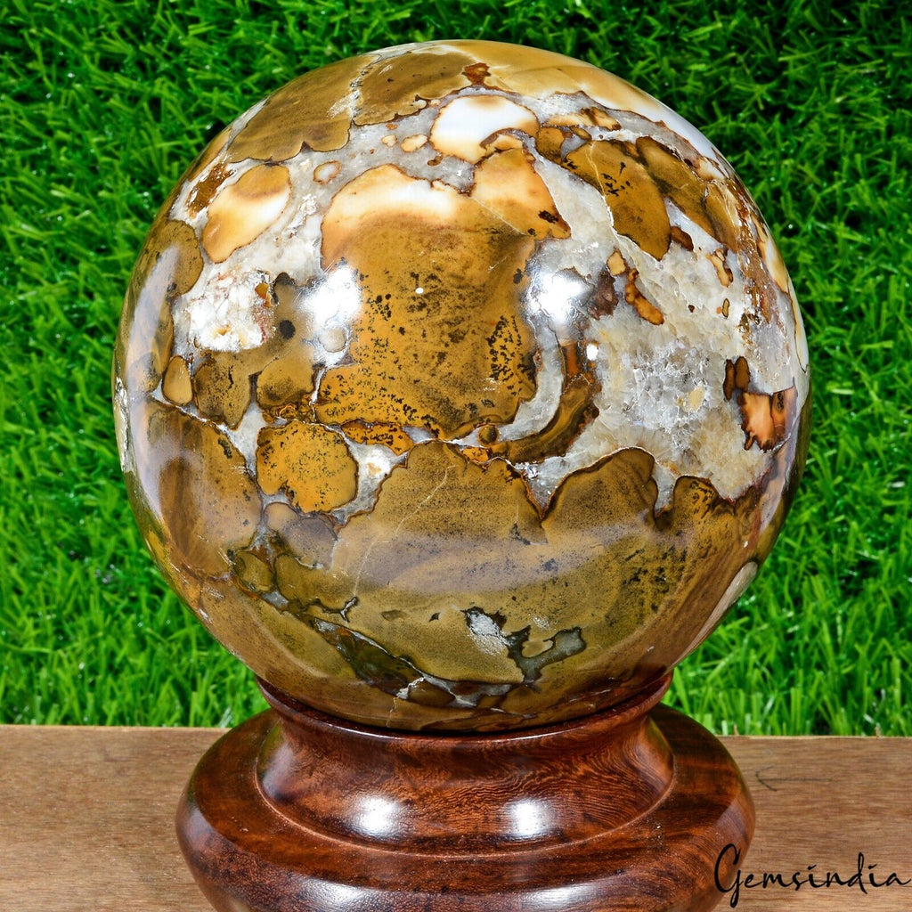 2.3Kilo Natural Ocean Jasper Sphere Crystal Energy Ball Reiki Healing Decor 4.5"