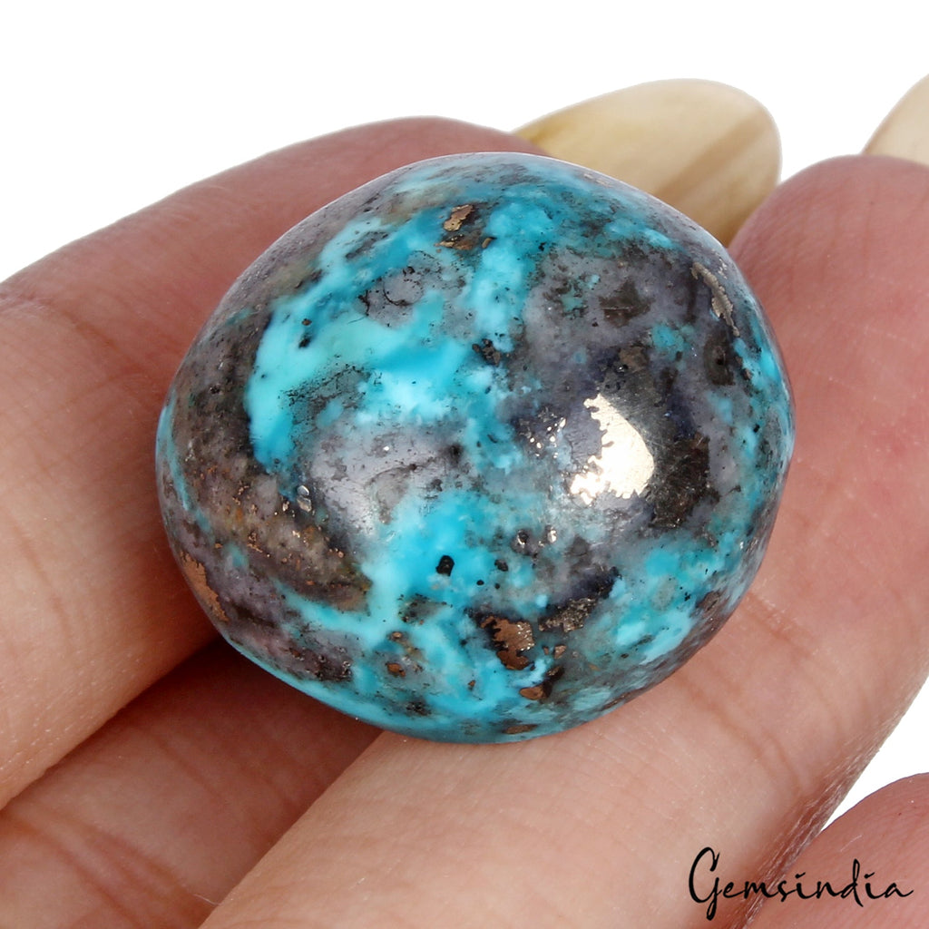 41.95 Ct Certified Natural Iranian Turquoise Rare Top Quality Untreated Gemstone