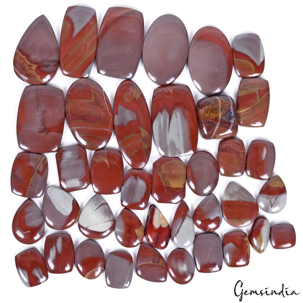 1000 Ct/39 Pcs 100% Natural Noreena Jasper Mix Cabochon Bi-color Loose Gemstones