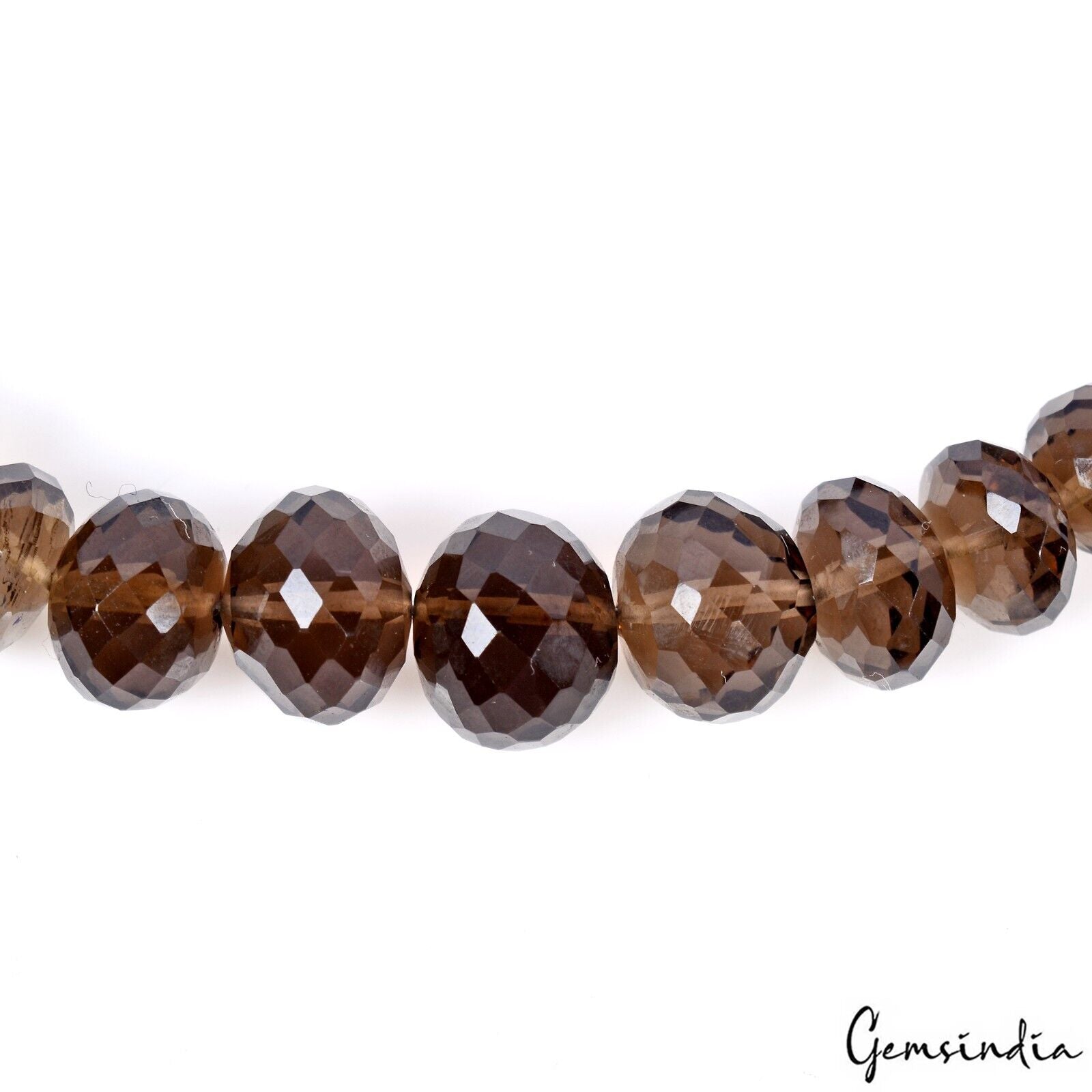 Smoky Quartz Bracelet, Untreated, Brown — 7.5 Inch, 92.40 Ct