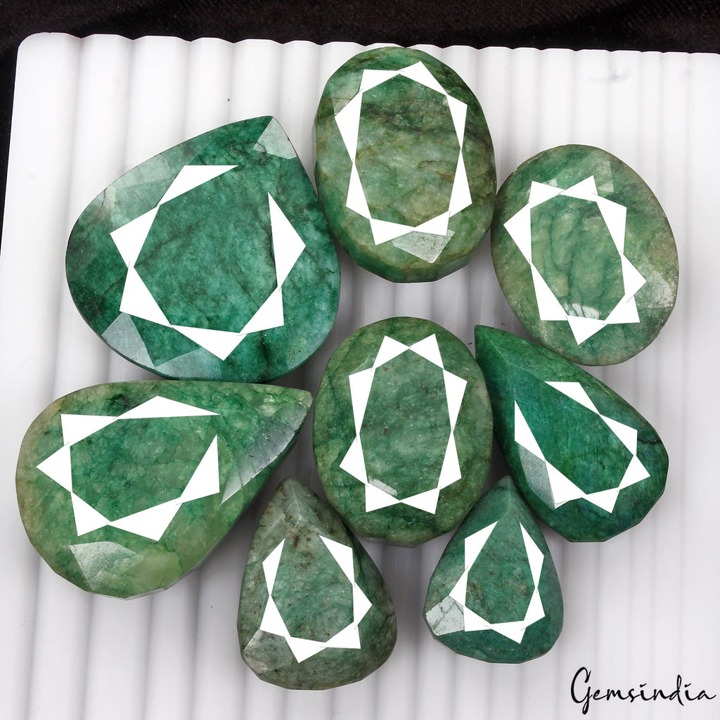 1150 Ct Natural Green Emerald 31-50mm Loose Assorted Cut Huge Gemstones, Brazil