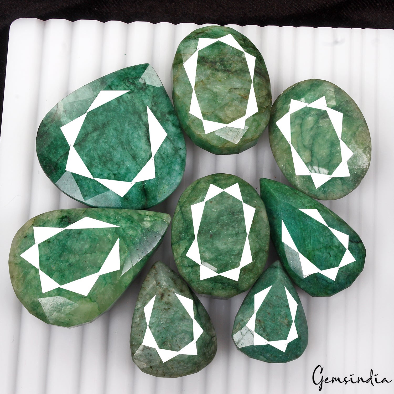 1150 Ct Natural Green Emerald 31-50mm Loose Assorted Cut Huge Gemstones, Brazil