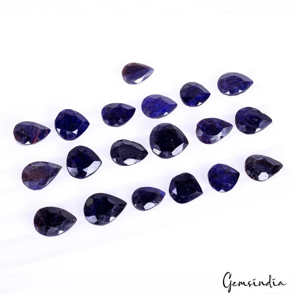 Blue Sapphire Lot, Loose Gemstone, Color Enhanced — 19 Pieces, 12mm to 16mm, 167 Ct