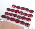 430 Cts/23 Pcs Natural Dark Red Ruby Oval Faceted Cut Loose Gems Lot For Jewelry
