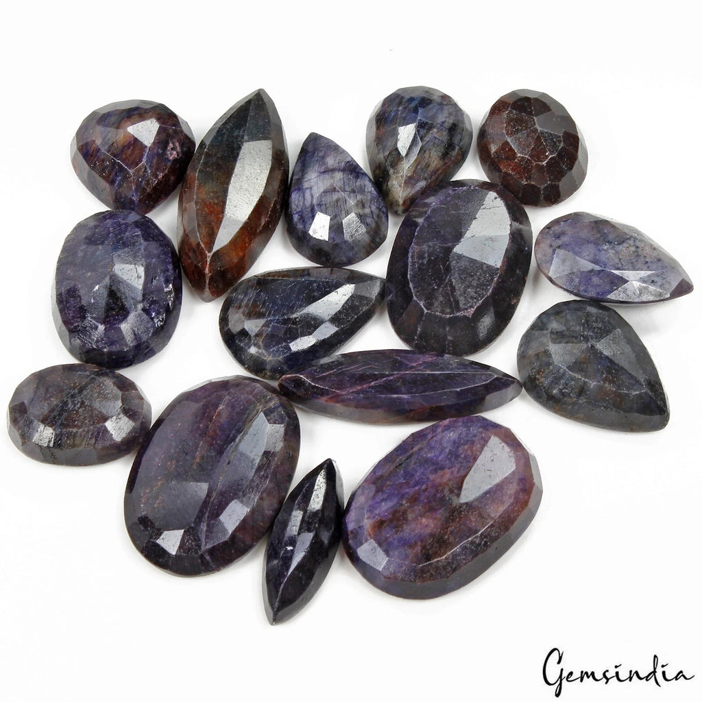 Blue Sapphire Lot, Loose Gemstone, Oval, Pear & Marquise Cut, Color Enhanced — 15 Pieces, 25mm to 36mm, 1500 Ct, Madagascar